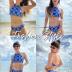Ekouaer High Neck Halter Bikini Top Floral Swimsuits Two Piece Bathing Suits Triangle Bottoms for Women Teen Juniors XS-XXL