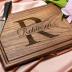 Personalized Cutting Board, Custom Wedding, Anniversary or Housewarming Gift Idea, Wood Engraved Charcuterie, for Friends and Family, Monogram Initial Design 004