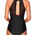 Tempt Me Women One Piece Swimsuit High Neck Plunge Ruched Tummy Control Bathing Suit