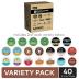 Keurig Coffee Lovers' Collection Sampler Pack, Single-Serve K-Cup Pods, Compatible with all Keurig 1.0/Classic, 2.0 and K-Café Coffee Makers, Variety Pack, 40 Count
