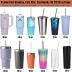 ALINK 10.5 in Long Rainbow Colored Reusable Tritan Plastic Replacement Straws for 16 OZ 20 OZ 30 OZ Stanley, YETI, Starbucks Tumblers, Set of 10 with Cleaning Brush