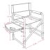 Portal Compact Steel Frame Folding Director's Chair Portable Camping Chair with Side Table, Supports 225 LBS