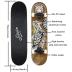 Sefulim 31 x 8 Inch Complete Skateboard 7 Layer Canadian Maple Double Kick Deck Concave Cruiser Trick Skateboard for Boys Girls Teens Adults Beginner