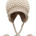 Bellady Winter Cute Cat Ears Knit Hat Ear Flap Crochet Beanie Hat,Beige