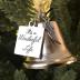 It's a Wonderful Life Inspired Christmas Angel Bell Ornament with Stainless Steel Angel Wing Charm. New Larger Size and Now Comes with 2 Interchangeable Ribbons. (Stainless Steel)