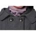 Tanming Women's Warm Double Breasted Wool Pea Coat Trench Coat Jacket with Hood (Grey-L)