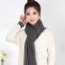 Wander Agio Women's Warm Long Shawl Winter Scarfs Large Scarf Pure Color Dark Grey