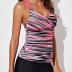 Aleumdr Womens Printed Strappy Racerback Tankini Swim Top No Bottom S - XXXL