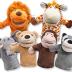 JOYIN 6Pcs Kids Hand Puppet Set with Working Mouth, Toddler Animal Plush Toy Includes Elephant, Giraffe, Lion, Bear, Raccoon and Monkey for Show Theater, Birthday Gifts