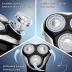 Electric Shaver Razor for Men, MAX-T Quick Rechargeable Wet Dry Rotary Shaver with Pop Up Trimmer and LED Display, IPX7 100% Waterproof (8101 with USB Cable)
