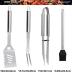 ROMANTICIST 20pc Heavy Duty BBQ Grill Tool Set in Case - The Very Best Grill Gift for Father's Day and Christmas - Professional BBQ Accessories Set for Outdoor Cooking Camping Grilling Smoking