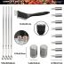 ROMANTICIST 20pc Heavy Duty BBQ Grill Tool Set in Case - The Very Best Grill Gift for Father's Day and Christmas - Professional BBQ Accessories Set for Outdoor Cooking Camping Grilling Smoking