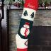 Christmas Stocking Personalized Hand Knit Snowman Stocking