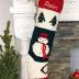 Christmas Stocking Personalized Hand Knit Snowman Stocking