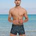 Men's Square Leg Swimming Jammer Shorts UPF50+,Men Swimsuit Swim Jammers Fabric Shape Retention