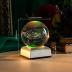 ERWEI 3D Solar System Crystal Ball with Laser Engraved Planets and LED Light Base - Science Astronomy Educational Space Gift for Kids
