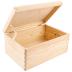 Creative Deco Large Wooden Storage Box with Hinged Lid | 11.8 x 7.87 x 5.51 inches (+-0.5) | Plain Unpainted Gift Box for Shoes Crafts Clothes Jewelry | Rough & UNSANDED Wood Keepsake Chest