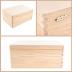 Creative Deco Large Wooden Storage Box with Hinged Lid | 11.8 x 7.87 x 5.51 inches (+-0.5) | Plain Unpainted Gift Box for Shoes Crafts Clothes Jewelry | Rough & UNSANDED Wood Keepsake Chest