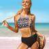 CharmLeaks Women's Bikini Sets High Neck Two Piece Swimsuits Sport Bathing Suits