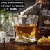 Whiskey Glass Gift Set - 2 Whiskey Glasses and Whiskey Stones with Tongs in Velvet Bag All Presented in an Elegant Wooden Box for Men (Classic-Wood-White-Rocks)