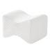 Sleep Philosophy Memory Foam Pillow Ergonomic Support Cushion with Machine Washable, Removable Super Soft Cover, White Knee 11" L x 8.5" W x 7" D