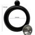 Bangle Bracelet Flask for Women for Liquor 3.5 Ounce Stainless Steel Black Matte with Funnel in White Box by IDALIO