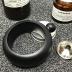 Bangle Bracelet Flask for Women for Liquor 3.5 Ounce Stainless Steel Black Matte with Funnel in White Box by IDALIO