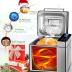 KBS Pro Stainless Steel Bread Machine, 2LB 17-in-1 Programmable XL Bread Maker with Fruit Nut Dispenser, Nonstick Ceramic Pan& Digital Touch Panel, 3 Loaf Sizes 3 Crust Colors, Reserve& Keep Warm Set