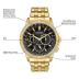 Citizen Men's Eco-Drive Classic Calendrier Watch in Gold-Tone Stainless Steel, Diamonds, Black Dial (Model: BU2082-56E)