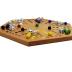 Solid Oak Double Sided Marble Board Game Hand Painted by Cauff (20 inch)