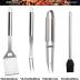 ROMANTICIST 23pc Must-Have BBQ Grill Accessories Set with Thermometer in Case - Stainless Steel Barbecue Tool Set with 2 Grill Mats for Backyard Outdoor Camping - Father's Day Best Barbecue Gift