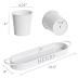 Barnyard Designs Indoor Herb Garden Planter Set with Tray, Metal Windowsill Plant Pots with Drainage for Outdoor or Indoor Plants, Set/3 (White)