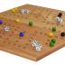 Solid Oak Double Sided Marbles Board Game Wooden 16 inch by Cauff