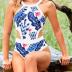 Holipick Women's One Piece Swimsuit Cutout High Neck Bathing Suits Tummy Control Swimwear for Teen Girls