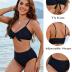 Blooming Jelly Womens High Waisted Bikini Set Tie Knot High Rise Two Piece Swimsuits Bathing Suits