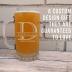 Personalized Laser Etched Glass Beer Mug for Gifting (16oz) – Customizable Monogram and Text Beer Mugs with Handles - Modern, Tankard Style Mugs for Beer - Novelty Beer Gifts for Men Halpert