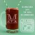 Personalized Laser Etched Glass Beer Mug for Gifting (16oz) – Customizable Monogram and Text Beer Mugs with Handles - Modern, Tankard Style Mugs for Beer - Novelty Beer Gifts for Men Halpert