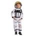 Spooktacular Creations Astronaut Costume with Helmet, Space Suit for Kids and Toddler with Movable Visor Helmet, Kids Astronaut Costume for Halloween Costumes Party Favor Supplies White S