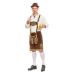 Spooktacular Creations Halloween Men’s Oktoberfest Costume Set, Lederhosen Men with German Bavarian Hat, Beer Costume, Adults Halloween Costumes Brown Outfit for Beer Festival Party (Large)