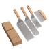 Stainless Steel Metal Spatula Set - Teppaniyaki Spatulas - Griddle Scraper Flat Spatula Pancake Flipper Hamburger Turner - Metal Utensil great for BBQ Grill Flat Top Cast Iron Griddle Accessories
