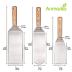 Stainless Steel Metal Spatula Set - Teppaniyaki Spatulas - Griddle Scraper Flat Spatula Pancake Flipper Hamburger Turner - Metal Utensil great for BBQ Grill Flat Top Cast Iron Griddle Accessories
