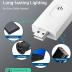 DEWENWILS USB Rechargeable Book Light, Warm White, Brightness Adjustable for Eye-Protection, LED Clip on Portable Bookmark Light for Reading in Bed, Car (White)