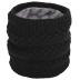 CRUOXIBB Winter Infinity Scarf Neck Warmer for Men Women Soft Fleece Lined Thick Knit Circle Scarf Windproof Black