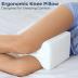 5 STARS UNITED Knee Pillow for Side Sleepers - Memory Foam Leg Pillow for Side Sleeping - Between Legs Pillow for Hip and Lower Back Pain - Sciatica Pain Relief