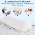 5 STARS UNITED Knee Pillow for Back Sleeping - Memory Foam Bolster Pillow for Legs and for Back Pain - Under Knee Pillow for Sleeping on Back - Half Moon Pillow - Roll Knee Support Pillows for Bed