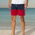 Nautica Men's Standard Quick Dry Classic Logo Tri-Block Series Swim Trunk