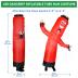 LookOurWay Inflatable Tube Man Costume - Wacky Wavy Arm Guy Funny Inflatable Halloween Costume for Adults - Red