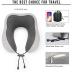 MLVOC Travel Pillow 100% Pure Memory Foam Neck Pillow, Comfortable & Breathable Cover - Machine Washable, Airplane Travel Kit with 3D Sleep Mask, Earplugs, and Luxury Bag, Grey