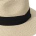 DRESHOW Women Straw Panama Hat Travel Fedora Beach Sun Hat Summer Wide Brim Straw Roll up Hat UPF 50+