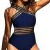 Hilor Women's One Piece Swimwear Front Crossover Swimsuits Hollow Bathing Suits Monokinis